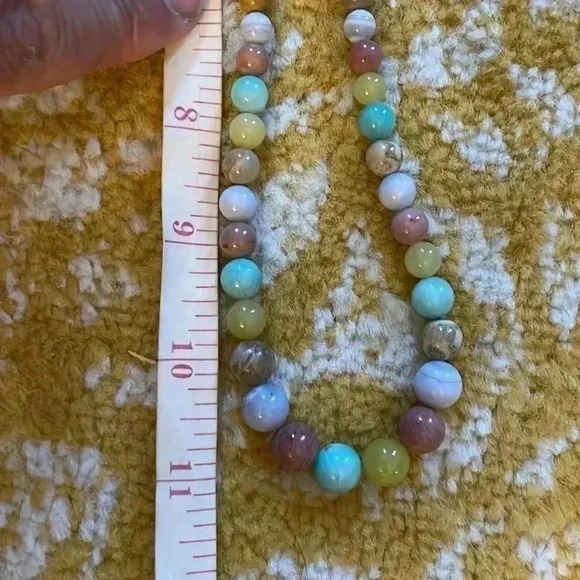 Semi precious stone necklace with sterling silver hardware NWOT - Picture 3 of 3